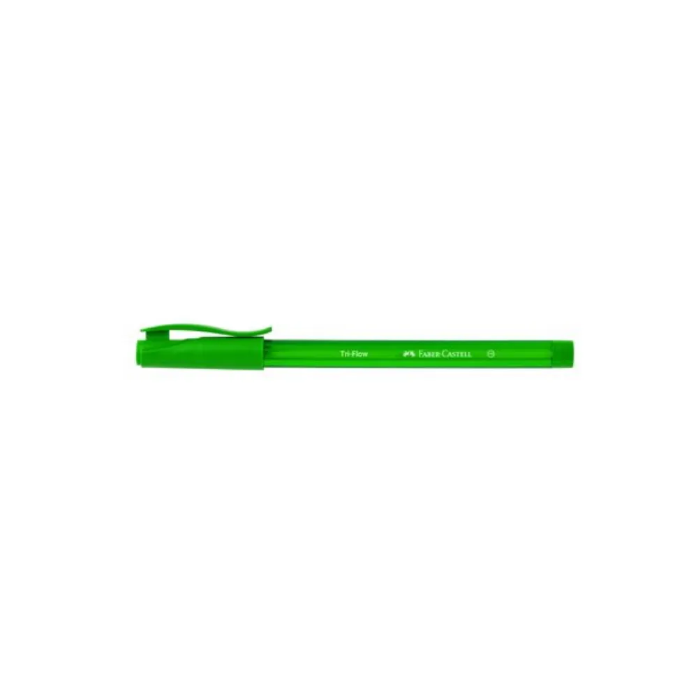 [8901180431634] Pen Ball Triflow 1mm Green - Faber-Castell