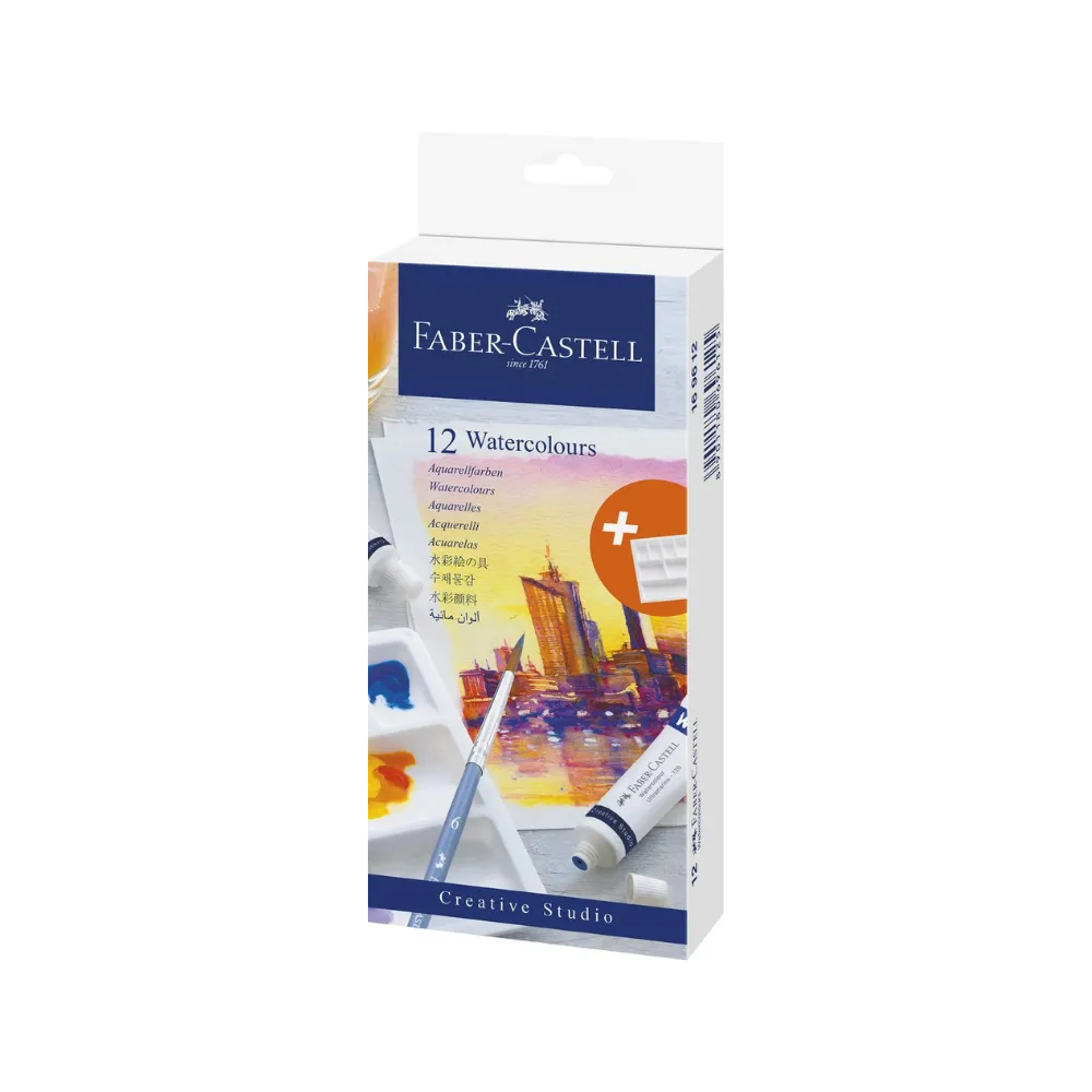 [8901180696125] Watercolours Creative Studio 9ml 12`s - Faber-Castell