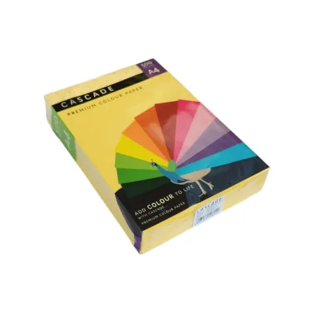 [8993282146042] Paper Cascade 80g A4 ream - Yellow