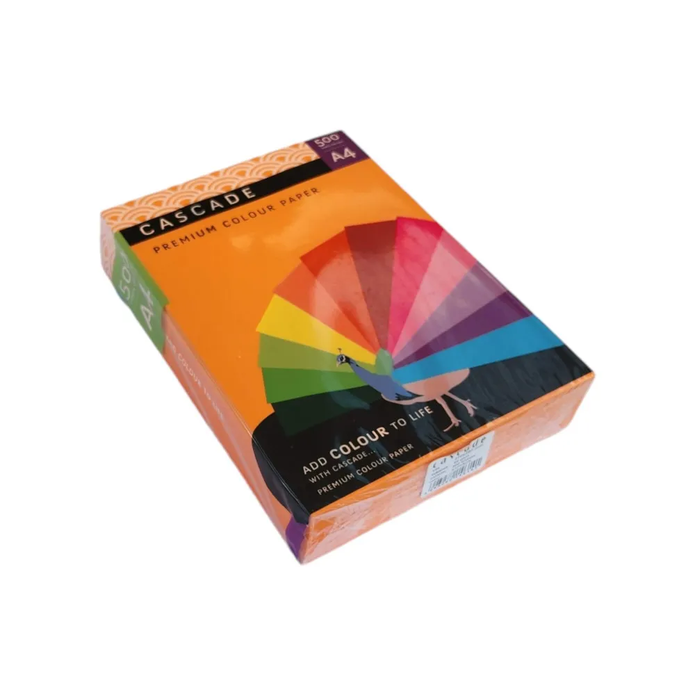 Paper Cascade 80g A4 ream- Peach