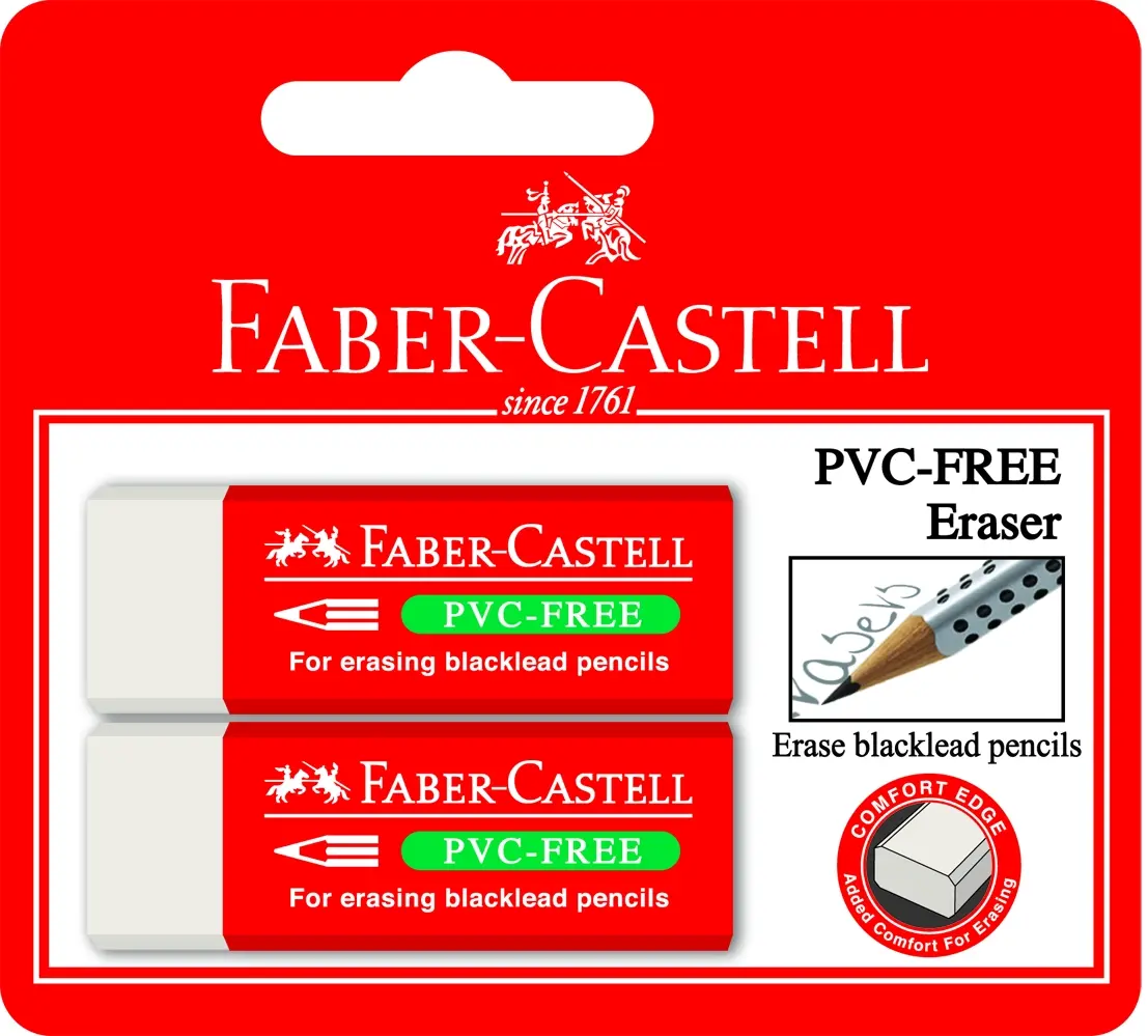 Eraser PVC-Free 2`s Faber-Castell