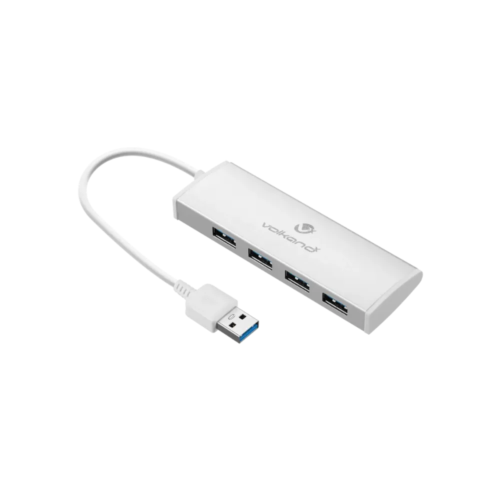 [6009545473670] VolkanoX Media Series 4-Port USB Hub With Power Cable 