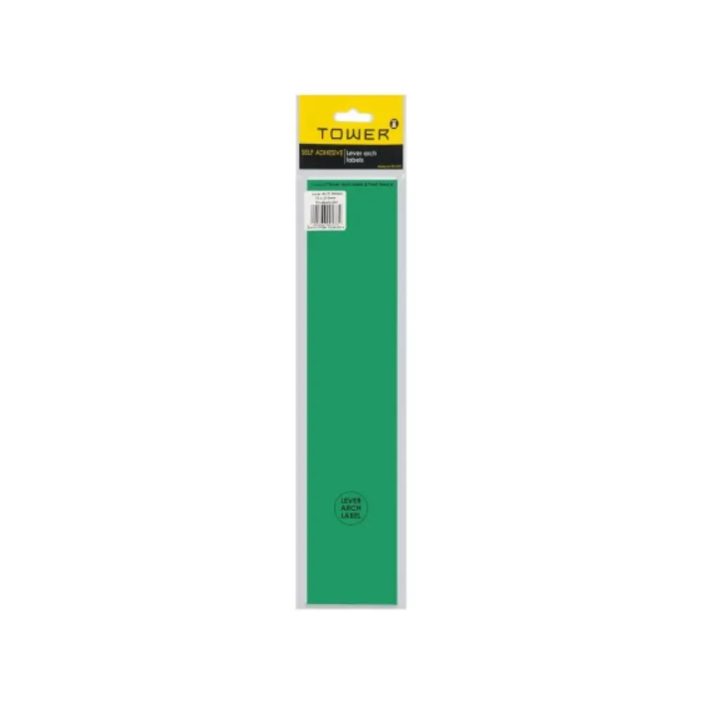 Lever Arch Labels Green - Tower