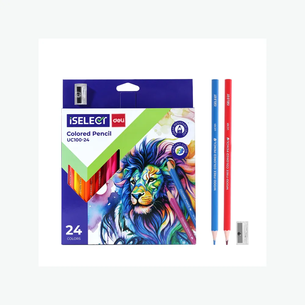 Pencil Colouring 24`s with Sharpener- iSelect