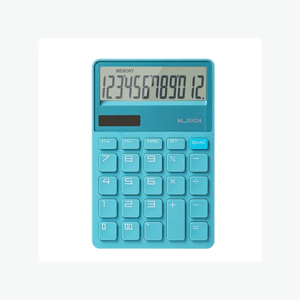Nusign Calculator 12 Digits - Blue
