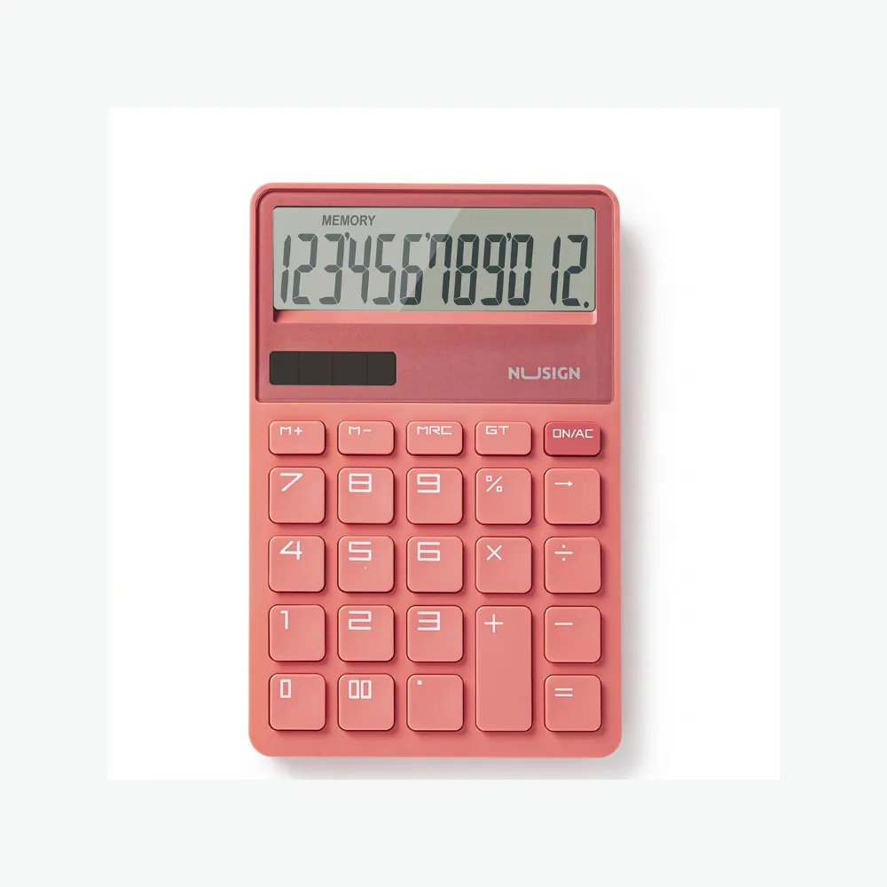 Nusign Calculator 12 Digits - Pink