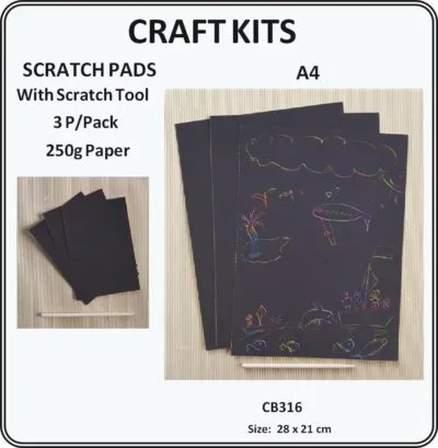 Scratch Paper A4 Wood Tool 3 Sheet CB316