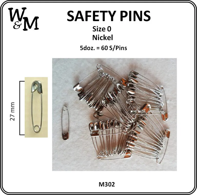 Size 0 Safety Pin Nickel