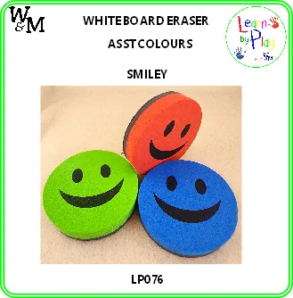 W/Board Eraser Smiley Magnetic