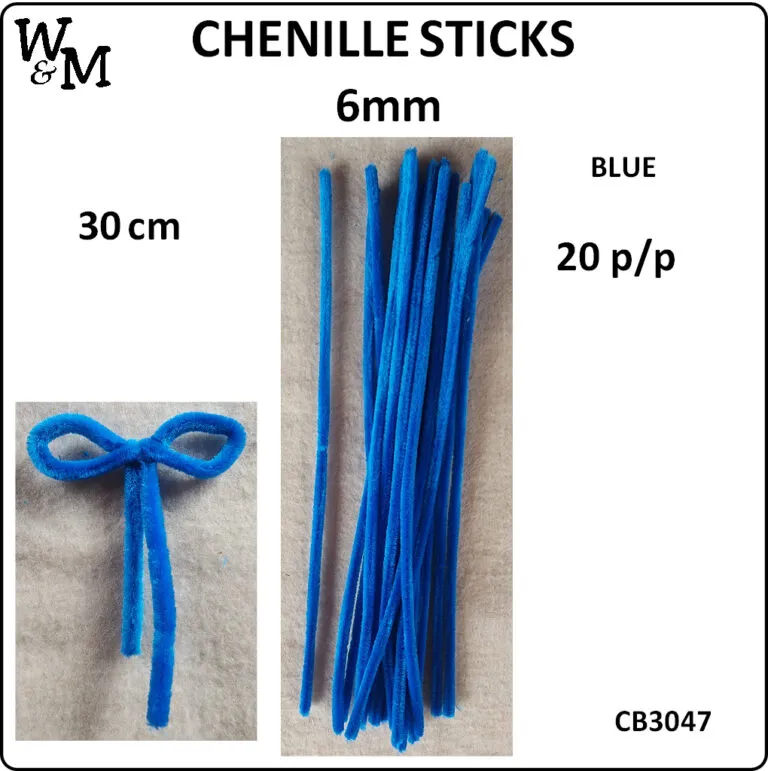 Chenille Stick Blue - Disc
