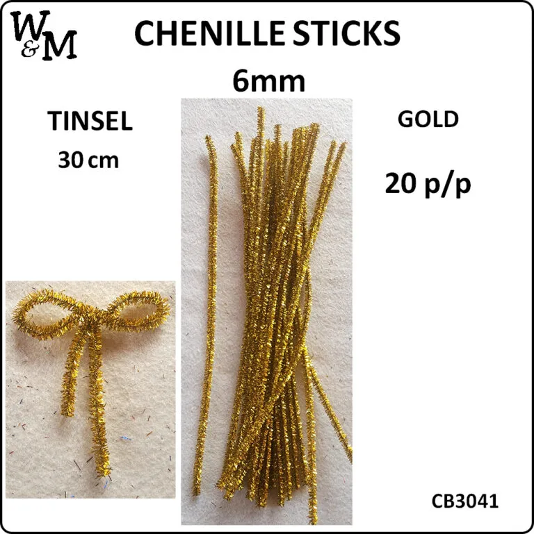 Chenille Stick Gold