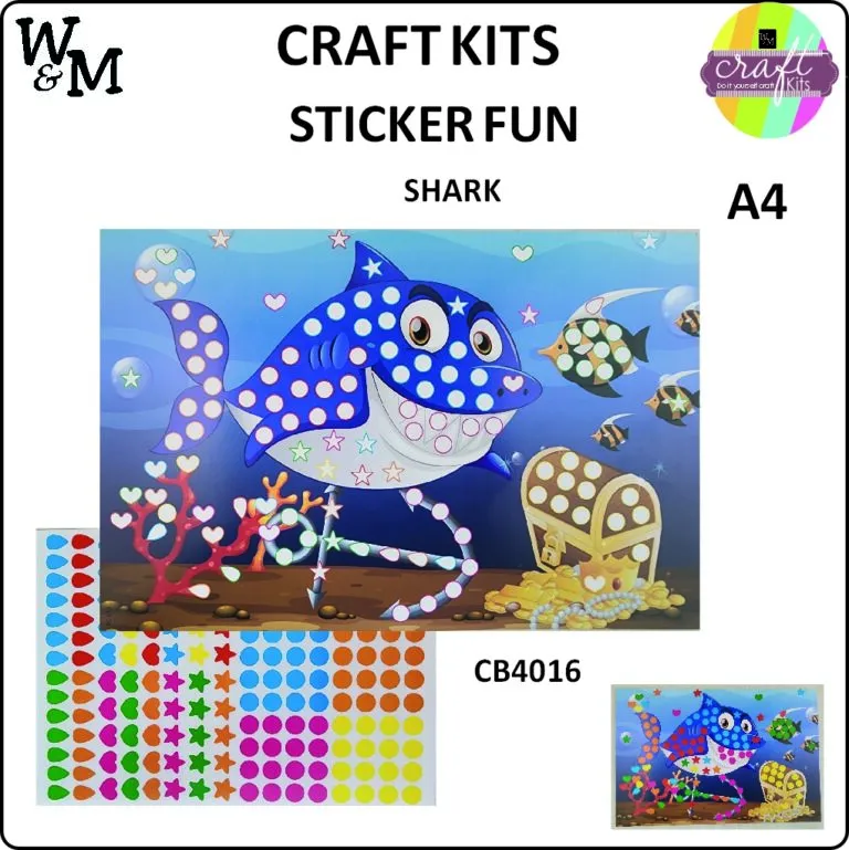 Craft Kit Sticker Fun Shark CB4016