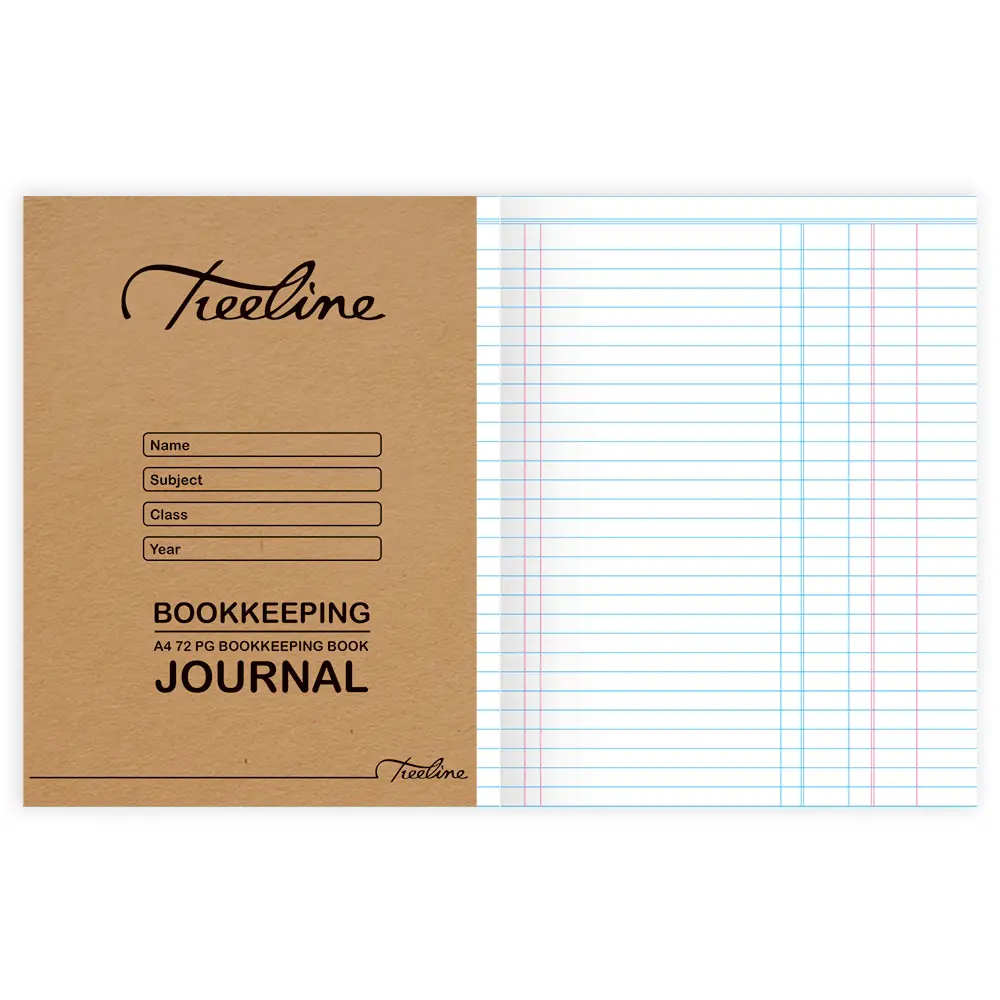 Book A4 72p Bookkeeping Journal - Treeline